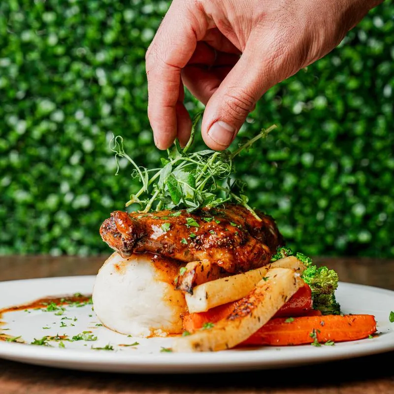 Famous corn fritters at NV Restaurant & Bar in Edgemont Edmonton