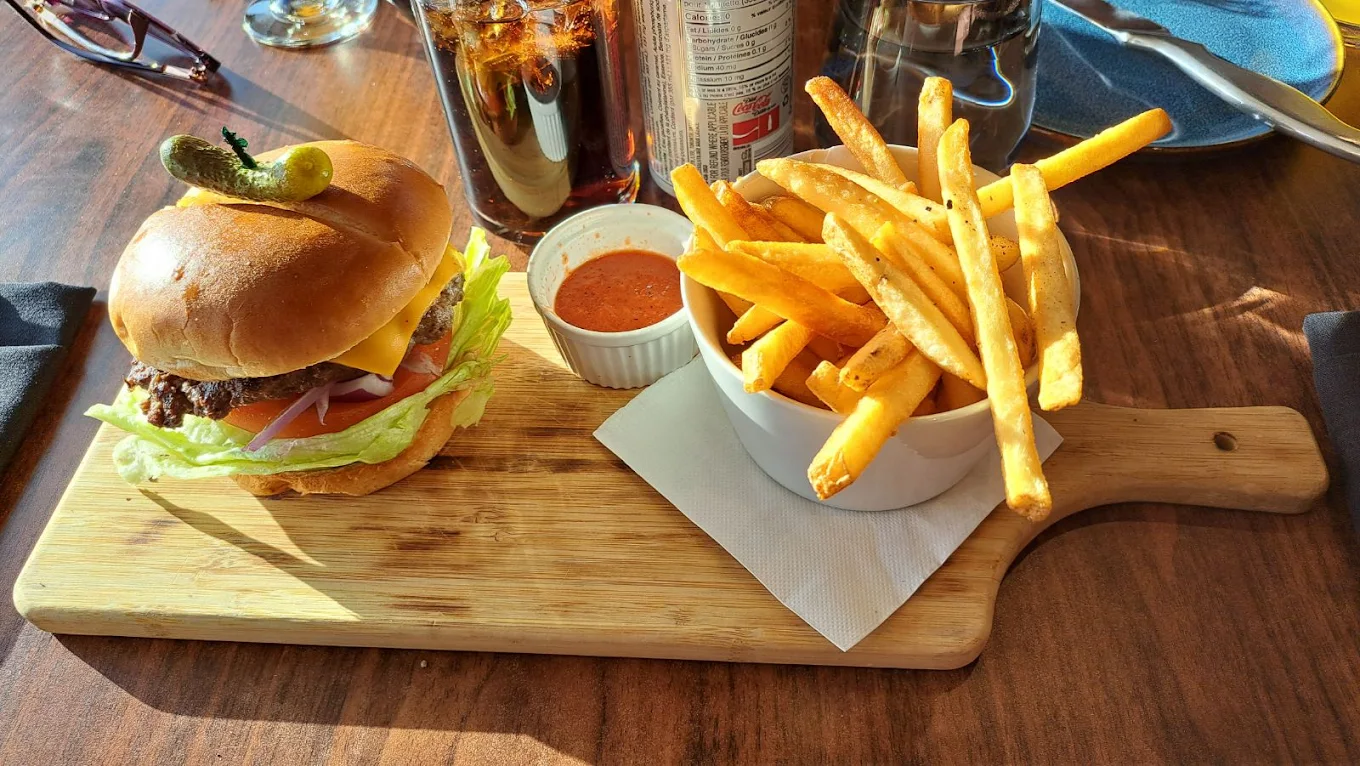 NV Burger at NV Restaurant & Bar in Edgemont, Edmonton, AB