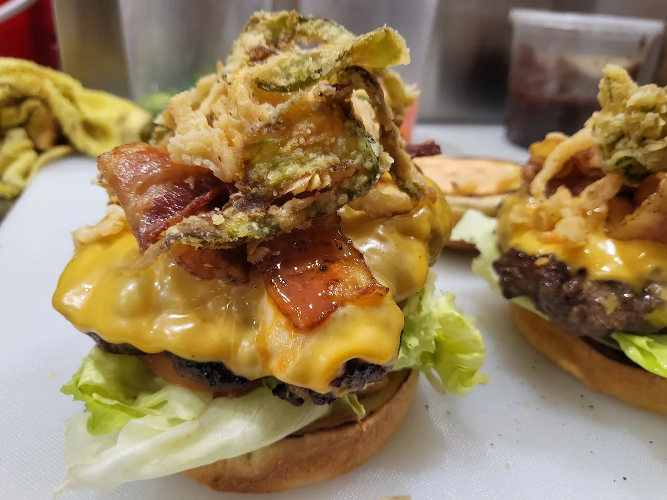 NV Fire Burger at NV Restaurant & Bar in Edgemont, Edmonton, AB